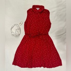 Women's Sleeveless Woven Shirt Dress